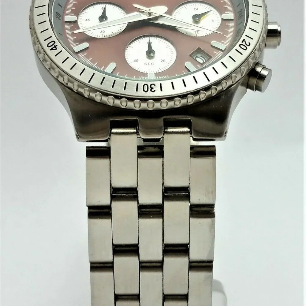 Millage Classic 4388 Date Chronograph Stainless Steel Japan Movement - Nice!